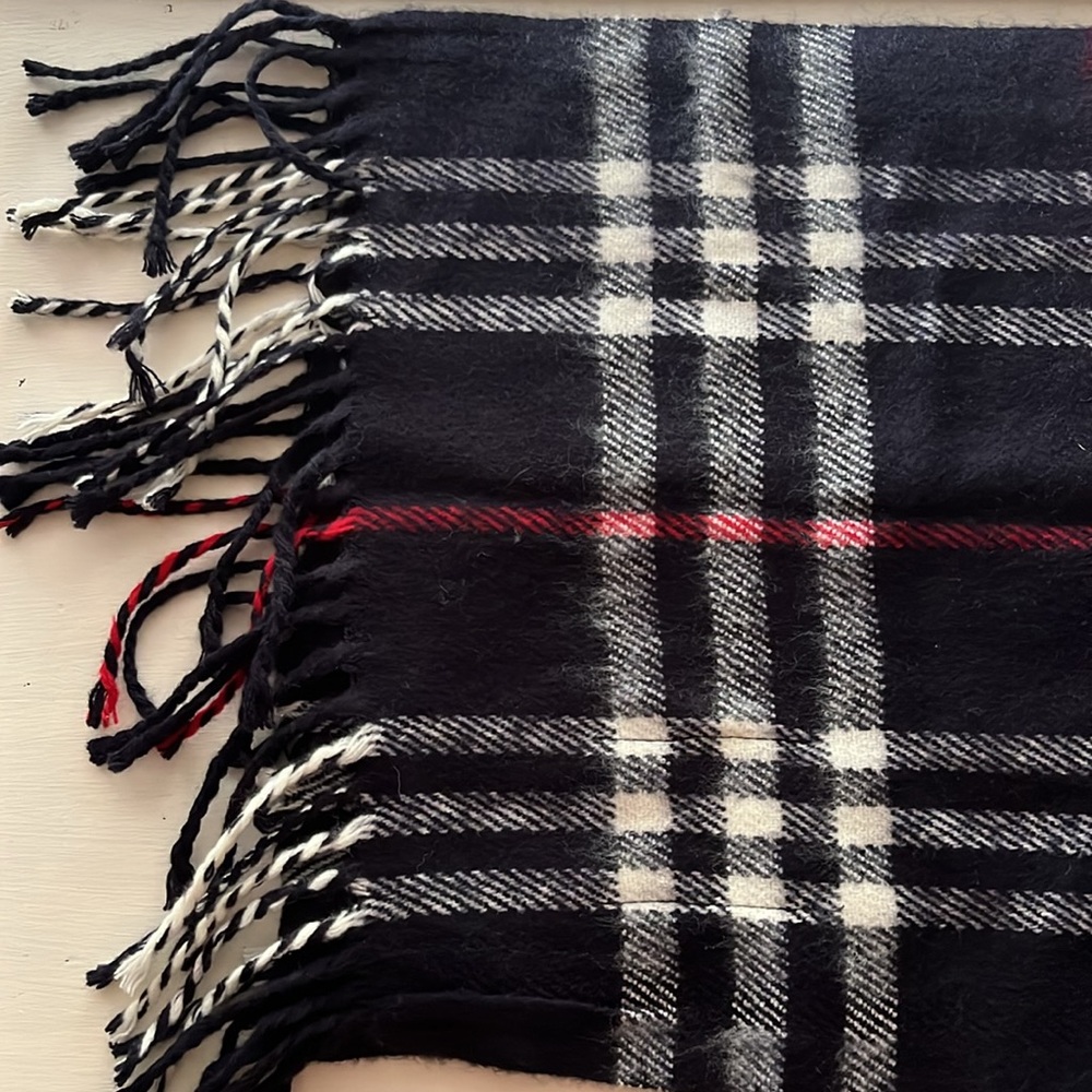 Firenze cashmere feel unisex scarf navy/white/red